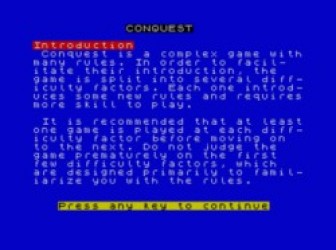Conquest (1984)(Cheetahsoft) Rom
